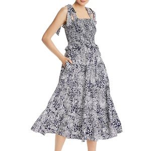 Rebecca Taylor Leopard Printed Midi Dress - Size M